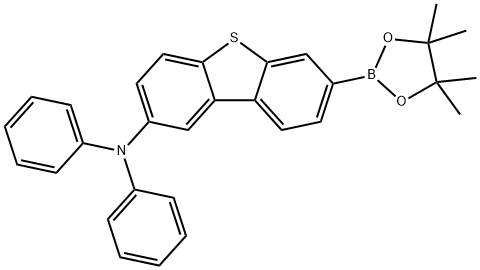 2-Dibenzothiophenamine, N,N-diphenyl-7-(4,4,5,5-tetramethyl-1,3,2-dioxaborolan-2-yl)- 구조식 이미지