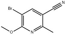 3-Pyridinecarbonitrile, 5-bromo-6-methoxy-2-methyl- Structure