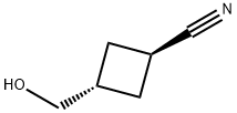 (1r,3r)-3-(hydroxymethyl)cyclobutane-1-carbonitrile, trans Structure