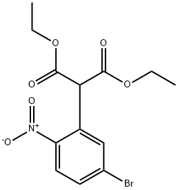 Propanedioic acid, 2-(5-bromo-2-nitrophenyl)-, 1,3-diethyl ester Structure