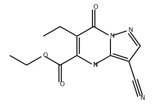 Pyrazolo[1,5-a]pyrimidine-5-carboxylic acid, 3-cyano-6-ethyl-4,7-dihydro-7-oxo-, ethyl ester Structure