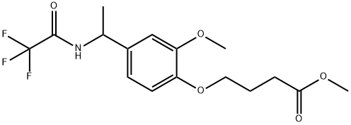 Butanoic acid, 4-[2-methoxy-4-[1-[(2,2,2-trifluoroacetyl)amino]ethyl]phenoxy]-, methyl ester Structure