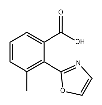 Benzoic acid, 3-methyl-2-(2-oxazolyl)- Structure