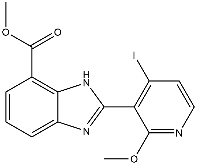 2-(4-Iodo-2-methoxypyridin-3-yl)-3H-benzimidazole-4-carboxylic acid Methyl ester Structure