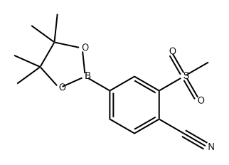 Benzonitrile, 2-(methylsulfonyl)-4-(4,4,5,5-tetramethyl-1,3,2-dioxaborolan-2-yl)- 구조식 이미지