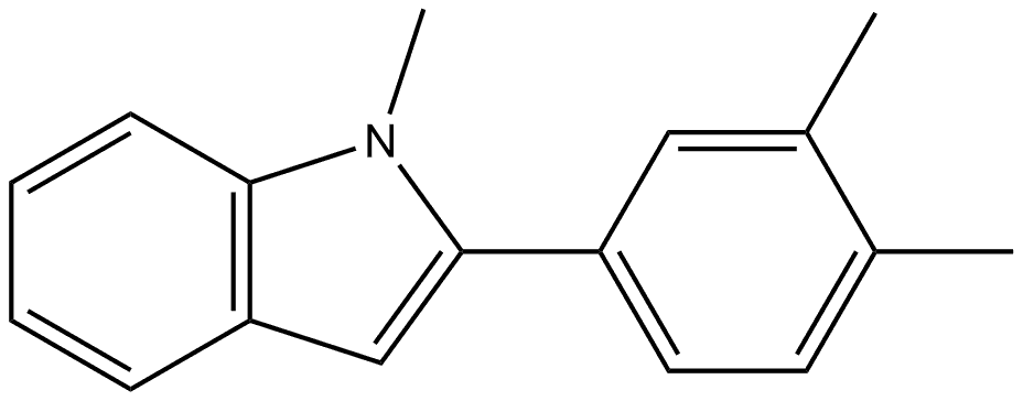 2-(3,4-Dimethylphenyl)-1-methylindole Structure