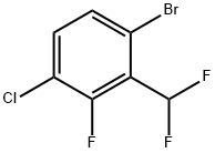 Benzene, 1-bromo-4-chloro-2-(difluoromethyl)-3-fluoro- Structure