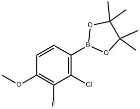 2-(2-Chloro-3-fluoro-4-methoxyphenyl)-4,4,5,5-tetramethyl-1,3,2-dioxaborolane Structure