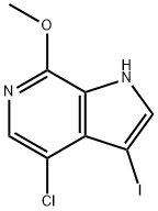 1H-Pyrrolo[2,3-c]pyridine, 4-chloro-3-iodo-7-methoxy- Structure