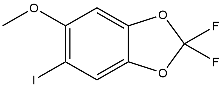 2,2-Difluoro-5-iodo-6-methoxy-1,3-benzodioxole Structure