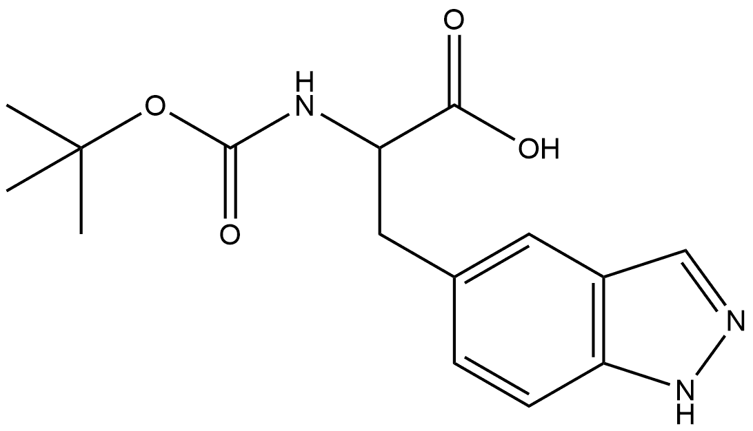 α-[[(1,1-Dimethylethoxy)carbonyl]amino]-1H-indazole-5-propanoic acid 구조식 이미지