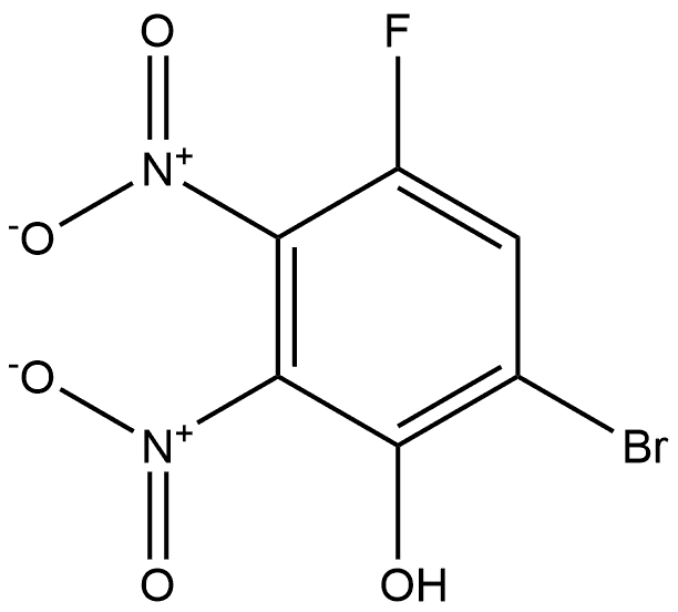 6-Bromo-4-fluoro-2,3-dinitrophenol 구조식 이미지