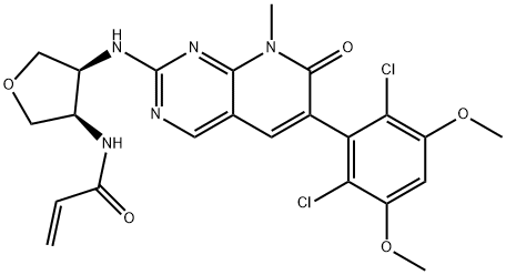 2-Propenamide, N-[(3R,4S)-4-[[6-(2,6-dichloro-3,5-dimethoxyphenyl)-7,8-dihydro-8-methyl-7-oxopyrido[2,3-d]pyrimidin-2-yl]amino]tetrahydro-3-furanyl]- Structure