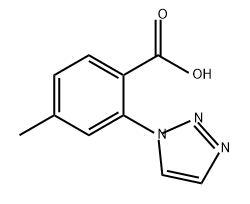 Benzoic acid, 4-methyl-2-(1H-1,2,3-triazol-1-yl)- Structure