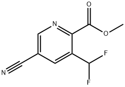 2-Pyridinecarboxylic acid, 5-cyano-3-(difluoromethyl)-, methyl ester 구조식 이미지