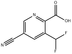 2-Pyridinecarboxylic acid, 5-cyano-3-(difluoromethyl)- 구조식 이미지