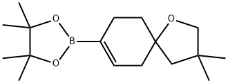 1-Oxaspiro[4.5]dec-7-ene, 3,3-dimethyl-8-(4,4,5,5-tetramethyl-1,3,2-dioxaborolan-2-yl)- Structure