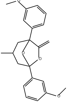 6,8-Dioxabicyclo[3.2.1]octane, 1,5-bis(3-methoxyphenyl)-3-methyl-7-methylene- Structure