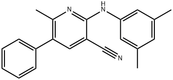 3-Pyridinecarbonitrile, 2-[(3,5-dimethylphenyl)amino]-6-methyl-5-phenyl- Structure