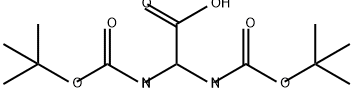 2,2-bis({[(tert-butoxy)carbonyl]amino})acetic acid Structure