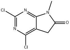 2,4-Dichloro-7-methyl-5,7-dihydro-pyrrolo[2,3-d]pyrimidin-6-one Structure