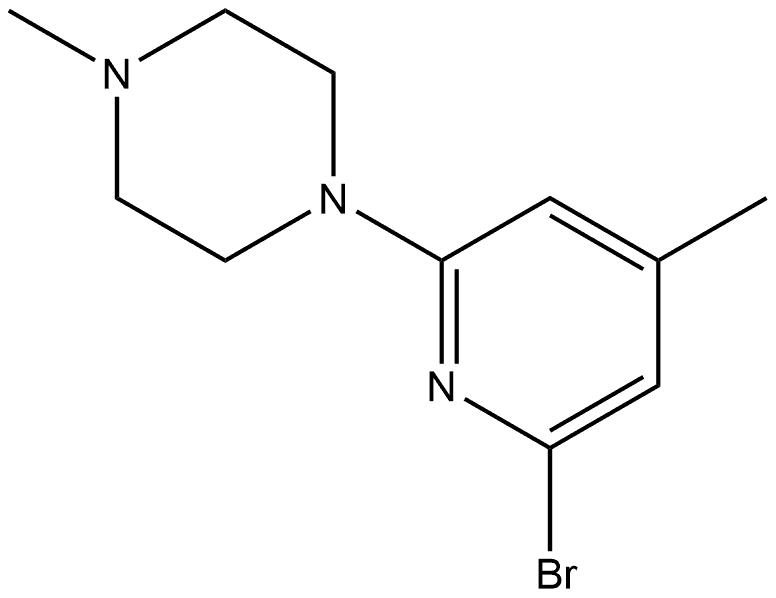 1-(6-Bromo-4-methyl-2-pyridinyl)-4-methylpiperazine Structure