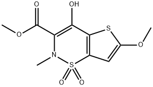 2H-Thieno[2,3-e]-1,2-thiazine-3-carboxylic acid, 4-hydroxy-6-methoxy-2-methyl-, methyl ester, 1,1-dioxide Structure