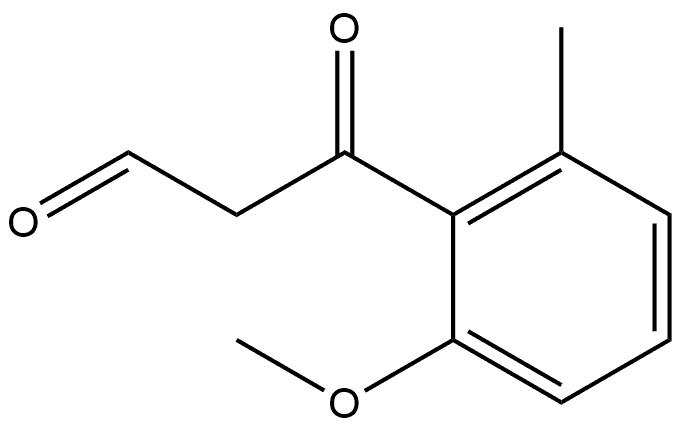 2-Methoxy-6-methyl-β-oxobenzenepropanal Structure