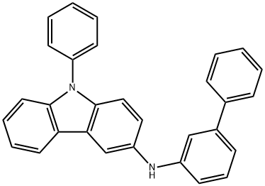 9H-Carbazol-3-amine, N-[1,1'-biphenyl]-3-yl-9-phenyl- Structure