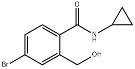 Benzamide, 4-bromo-N-cyclopropyl-2-(hydroxymethyl)- Structure