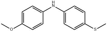 Benzenamine, 4-methoxy-N-[4-(methylthio)phenyl]- Structure