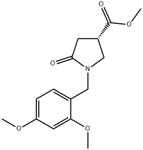 methyl (3S)-1-[(2,4-dimethoxyphenyl)methyl]-5-oxo-pyrrolidine-3-carboxylate 구조식 이미지