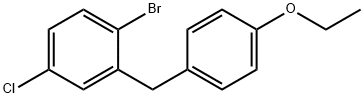 Benzene, 1-bromo-4-chloro-2-[(4-ethoxyphenyl)methyl]- Structure