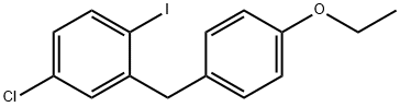 Benzene, 4-chloro-2-[(4-ethoxyphenyl)methyl]-1-iodo- 구조식 이미지
