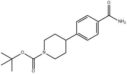 tert-Butyl 4-(4-carbamoylphenyl)piperidine-1-carboxylate Structure