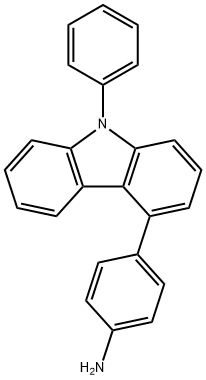 Benzenamine, 4-(9-phenyl-9H-carbazol-4-yl)- 구조식 이미지