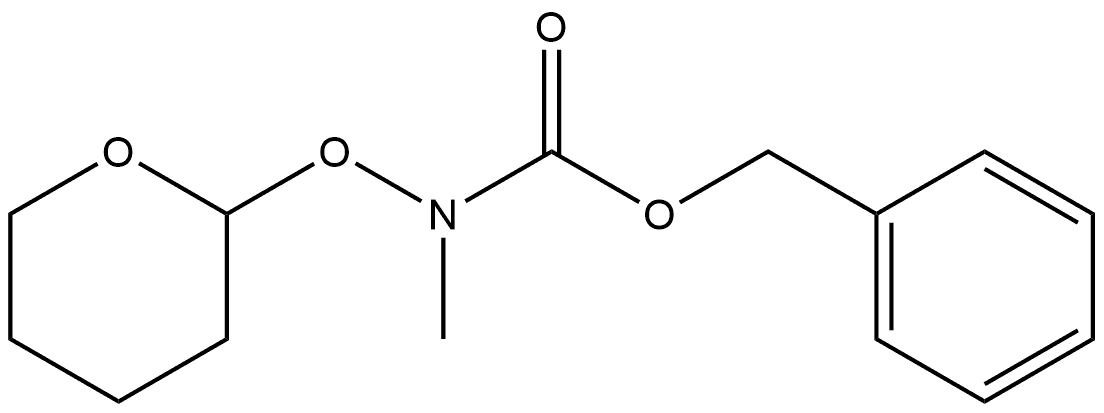benzyl methyl((tetrahydro-2H-pyran-2-yl)oxy)carbamate 구조식 이미지