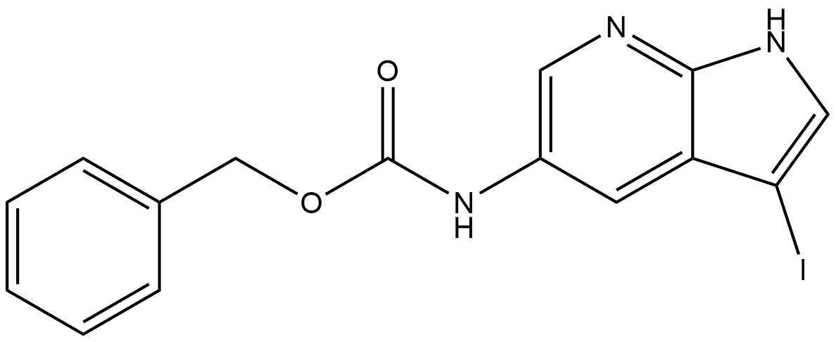 benzyl (3-iodo-1H-pyrrolo[2,3-b]pyridin-5-yl)carbamate Structure