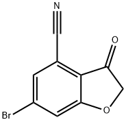4-Benzofurancarbonitrile, 6-bromo-2,3-dihydro-3-oxo- Structure