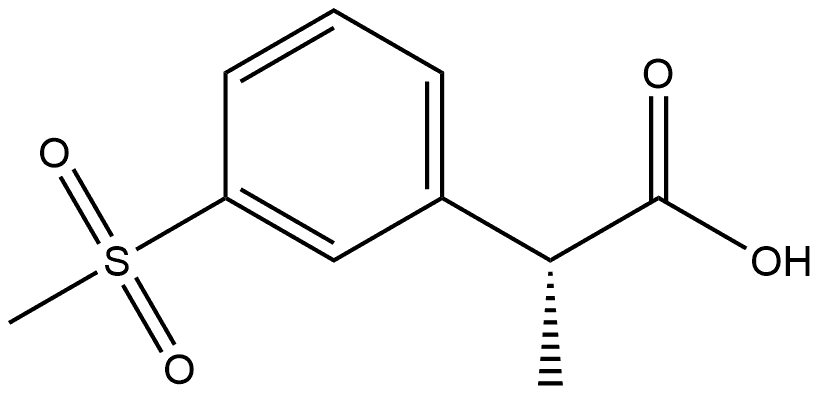 (αR)-α-Methyl-3-(methylsulfonyl)benzeneacetic acid Structure