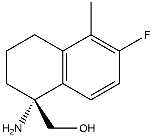 (R)-1-Amino-6-fluoro-1,2,3,4-tetrahydro-5-methyl-1-naphthalenemethanol Structure