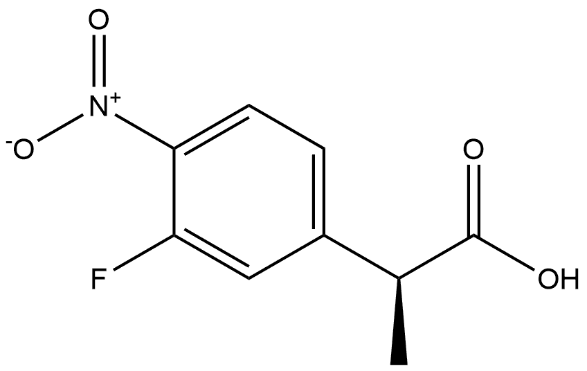 Benzeneacetic acid, 3-fluoro-α-methyl-4-nitro-, (αS)- 구조식 이미지