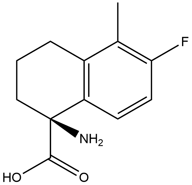 (S)-1-Amino-6-fluoro-1,2,3,4-tetrahydro-5-methyl-1-naphthalenecarboxylic acid Structure