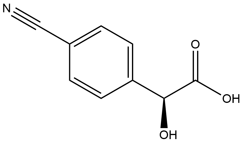 Benzeneacetic acid, 4-cyano-α-hydroxy-, (αS)- 구조식 이미지