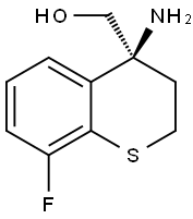 (4S)-4-Amino-8-fluoro-3,4-dihydro-2H-1-benzothiopyran-4-methanol 구조식 이미지