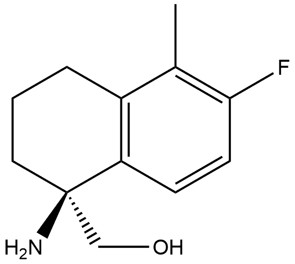 (S)-1-Amino-6-fluoro-1,2,3,4-tetrahydro-5-methyl-1-naphthalenemethanol Structure