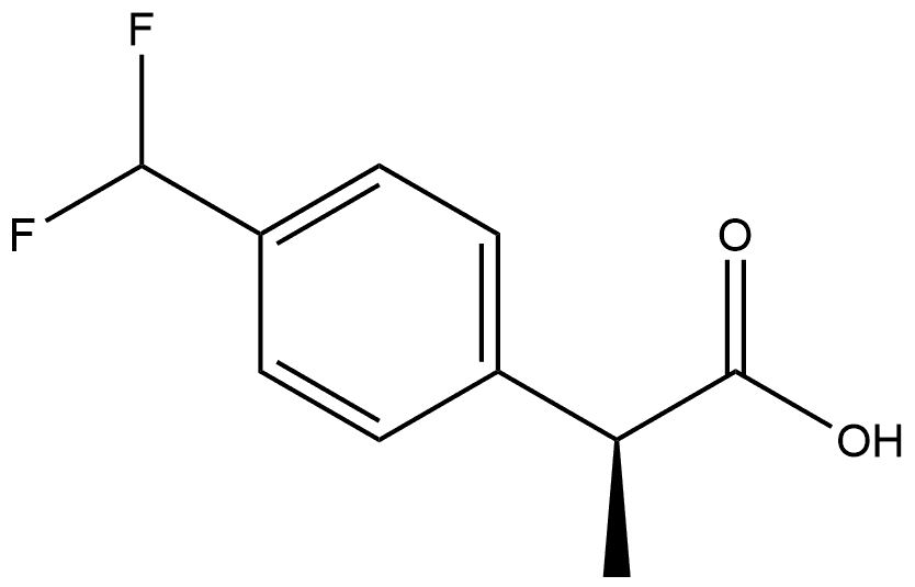 Benzeneacetic acid, 4-(difluoromethyl)-α-methyl-, (αS)- Structure