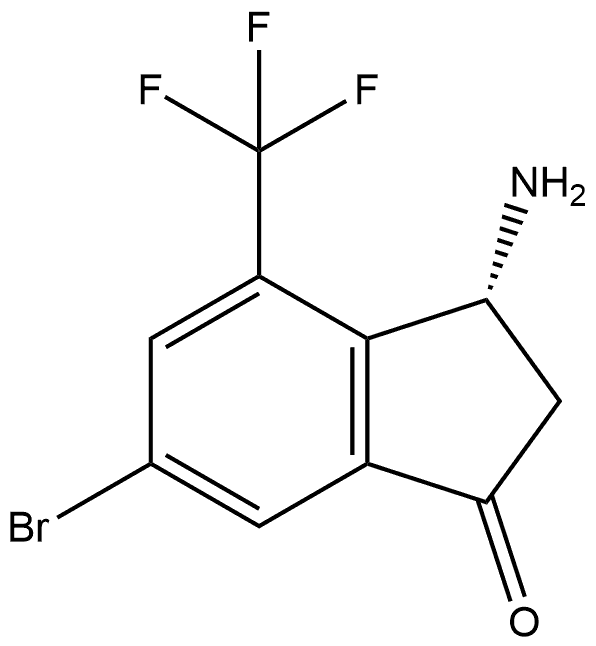 (R)-3-amino-6-bromo-4-(trifluoromethyl)-2,3-dihydro-1H-inden-1-one 구조식 이미지
