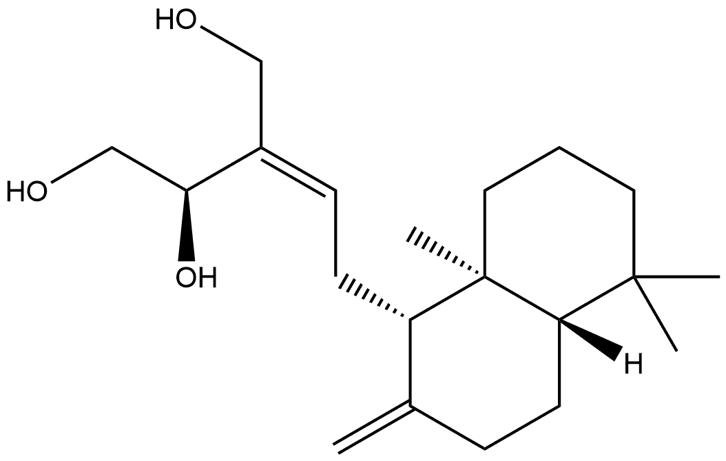 (2R,3Z)-3-[2-[(1S,4aS,8aS)-Decahydro-5,5,8a-trimethyl-2-methylene-1-naphthalenyl]ethylidene]-1,2,4-butanetriol Structure