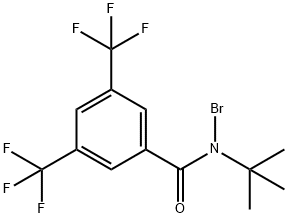 Benzamide, N-bromo-N-(1,1-dimethylethyl)-3,5-bis(trifluoromethyl)- Structure